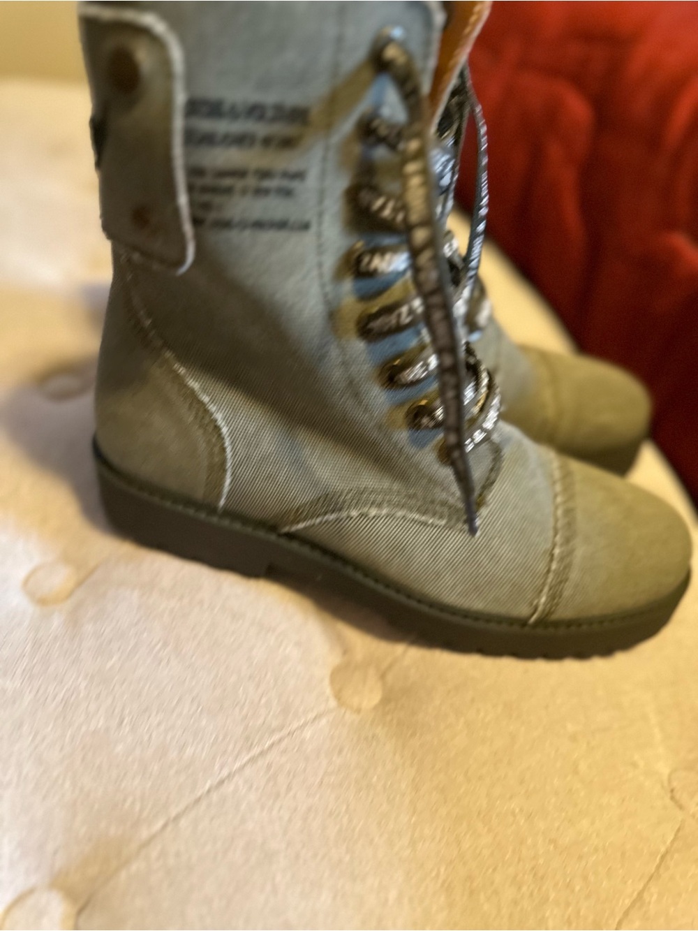 Zadig & Voltaire Joe Canvas combat boots